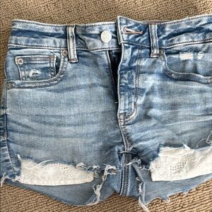 Distressed Denim Shorts